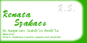 renata szakacs business card